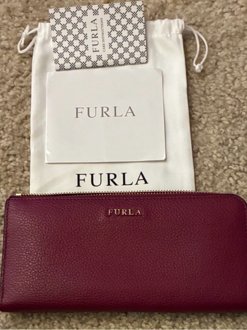 Furla with COA and Dusty - Women's Deep wine Full length Wallet